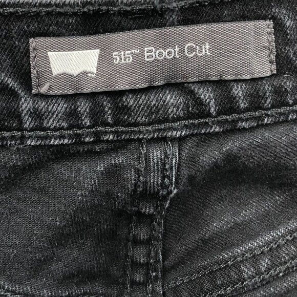 Levis Womens Jeans Size 14M 515 Bootcut Leg High Rise Black Denim Classic Casual - Picture 9 of 16